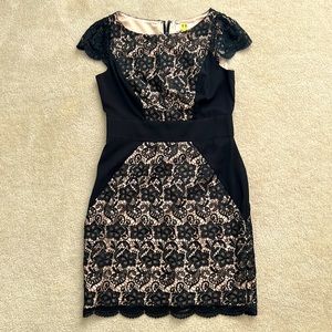 Black lace cocktail dress. Size 8